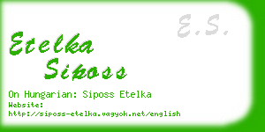 etelka siposs business card